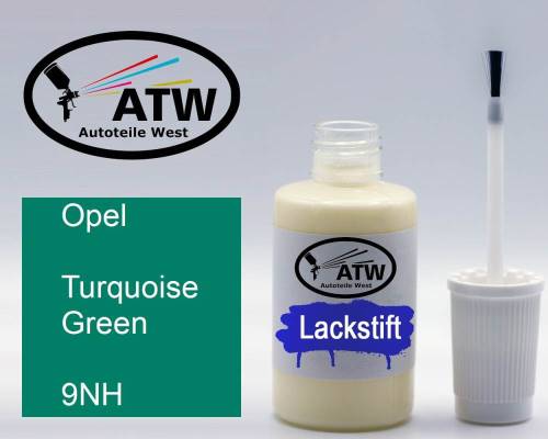 Opel, Turquoise Green, 9NH: 20ml Lackstift, von ATW Autoteile West.